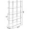 5 Tier Open Bookshelf, Contemporary Classic Modern Style Free Standing Wood Display Rack Unit for Collections, 59" Height Etagere Bookcase